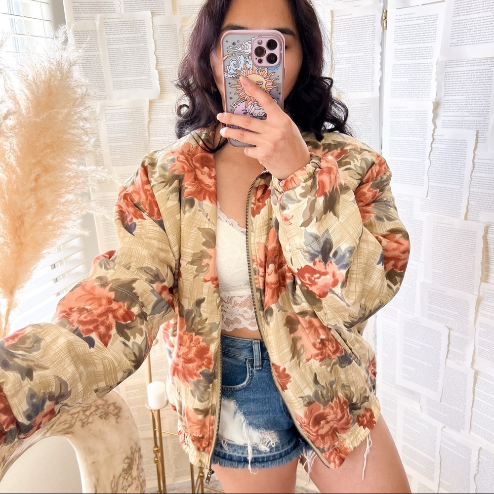 Floral Bomber Jacket - image 4